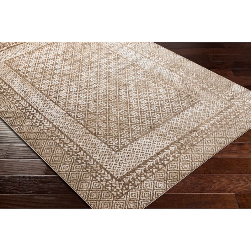 Livabliss Wolbach Machine Washable Traditional Border Area Rug