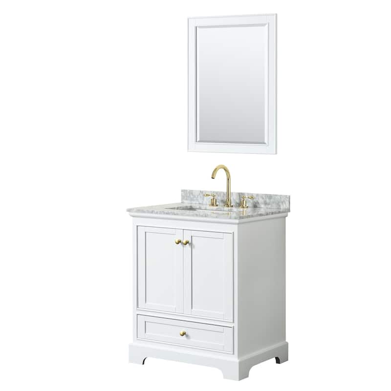 Wyndham Collection Deborah 30" Free Standing Single Vanity Set with