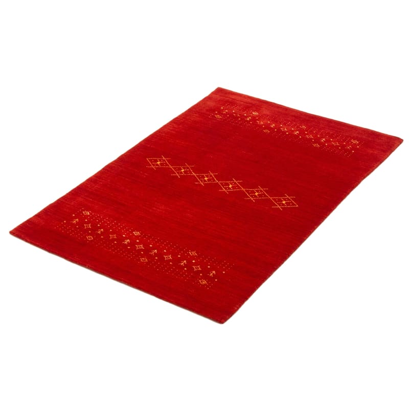 Kashkuli Gabbeh Red Rug 4'1" x 5'11" - 4'1 x 5'11