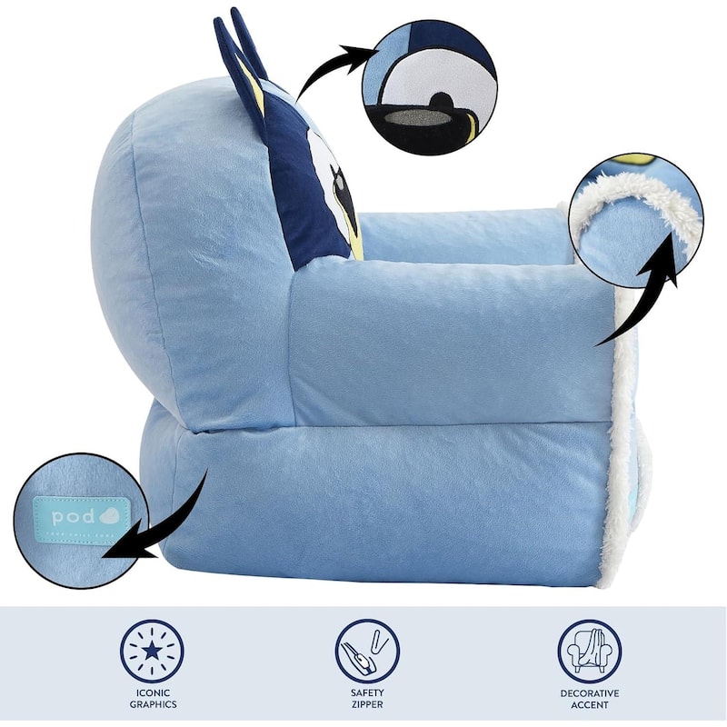 Bluey Figural Kids Upholstered Bean Bag Chair