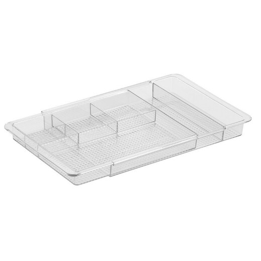 InterDesign 38280 Clarity Expandable Drawer Organizer, Clear