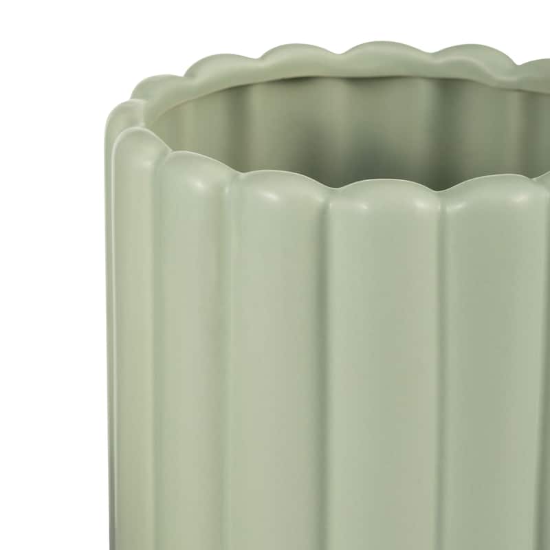 Sagebrook Home Chic Sculpted Ribbed Vase Set of 2