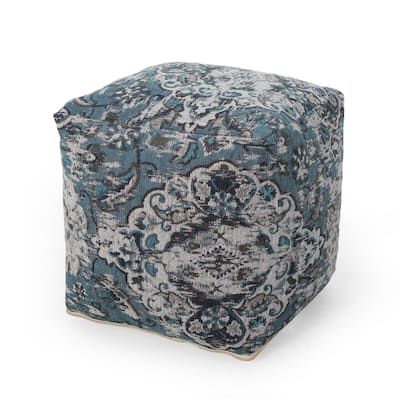 Modern Design Square Pouf，Ottoman,Softness And Comfort,Spot Clean Only.