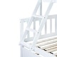preview thumbnail 34 of 55, Detachable Rubber Wood Twin Over Full Bunk Bed with Trundle,Convertible Ladder and Guardrail,Kids and Baby