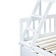preview thumbnail 20 of 25, Luxury Twin Over Full Rubber Wood Bunk Bed with Trundle, Convertible Ladder and Guardrail, Detachable, Convertible Bed