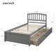 preview thumbnail 23 of 46, Twin Platform Storage Bed with Headboard and Two Drawers - Functional and Durable