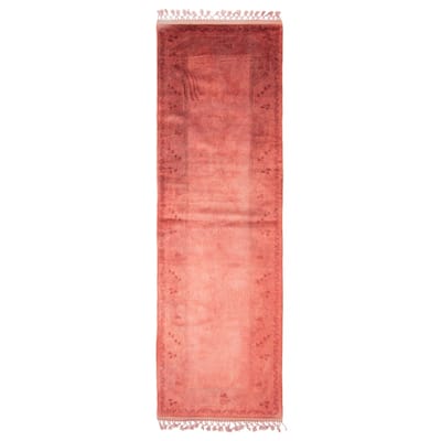 ECARPETGALLERY Hand-knotted Color Transition Blush Wool Rug - 2'8 x 8'10