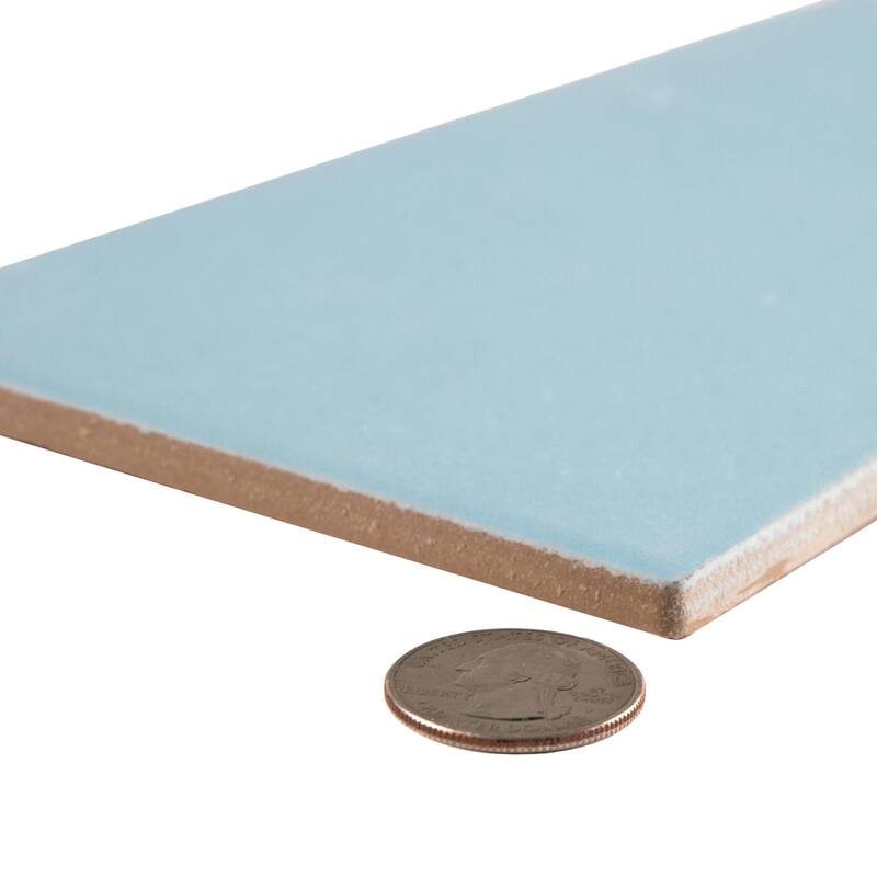 Merola Tile Piscina Brick Matte Light Blue 4-3/4" x 9-5/8" Porcelain Floor and Wall Tile