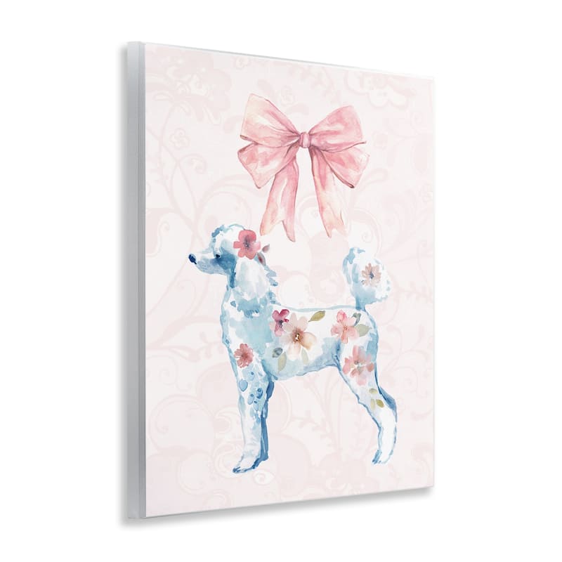 Stupell Pastel Floral Dog Wall Plaque Art Design By Carol Robinson