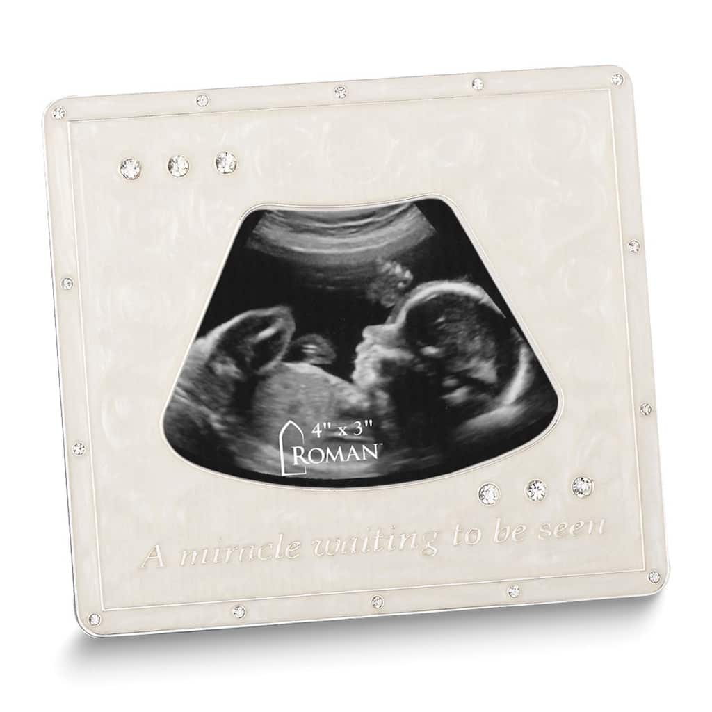 Curata A Miracle Waiting to Be Seen Enameled 3x4 Ultrasound Photo Frame
