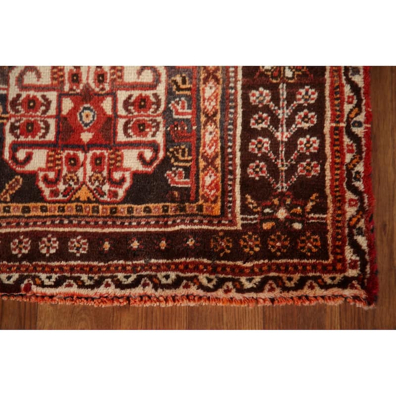 Shiraz Persian Vintage Area Rug Handmade Wool Carpet - 5'2"x 8'2"
