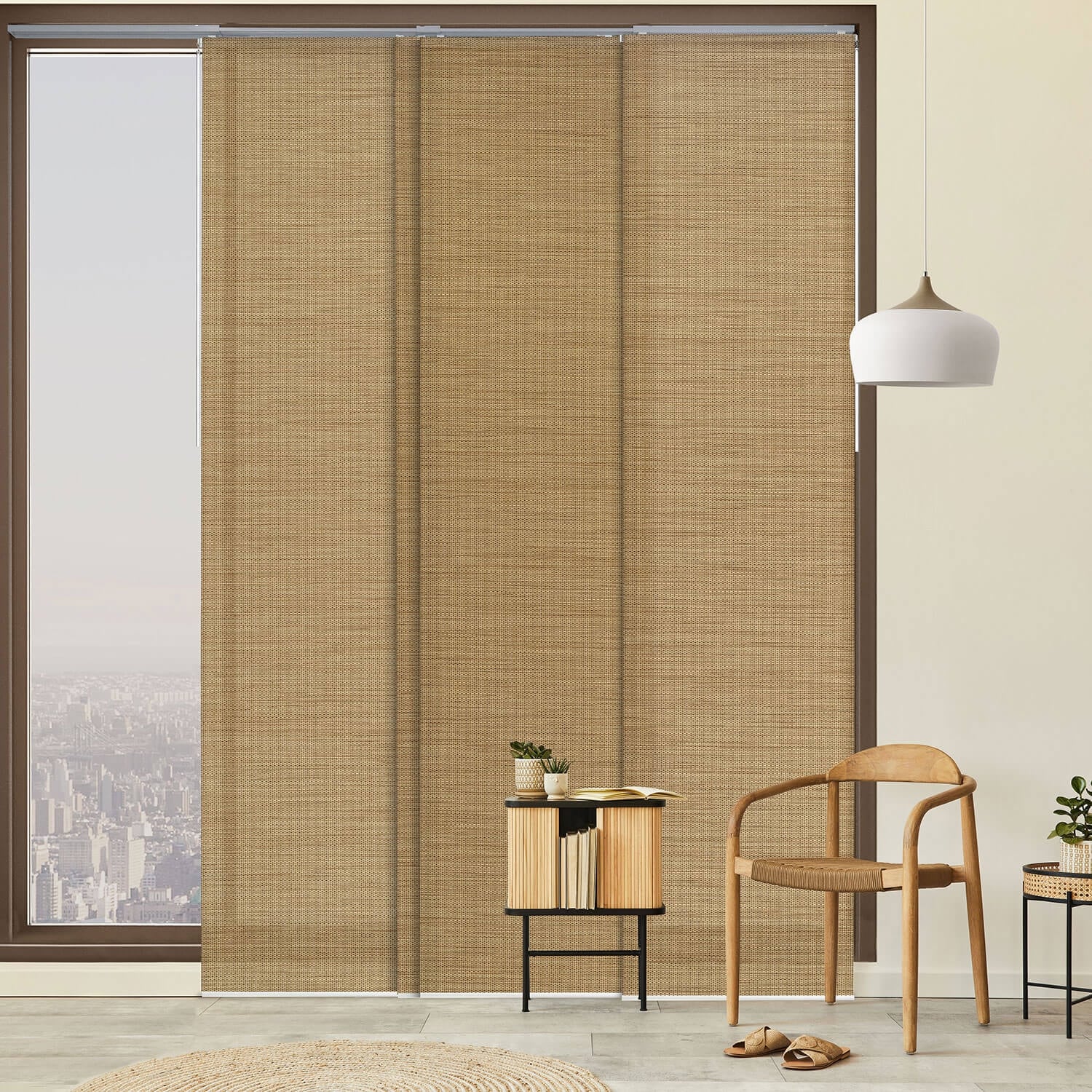 GoDear Adjustable Sliding Panels Sliding Patio Glass Door Panels Curtain 