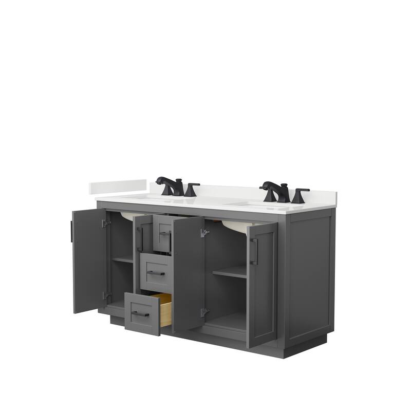 Miranda 60-inch Double Vanity, Quartz Top