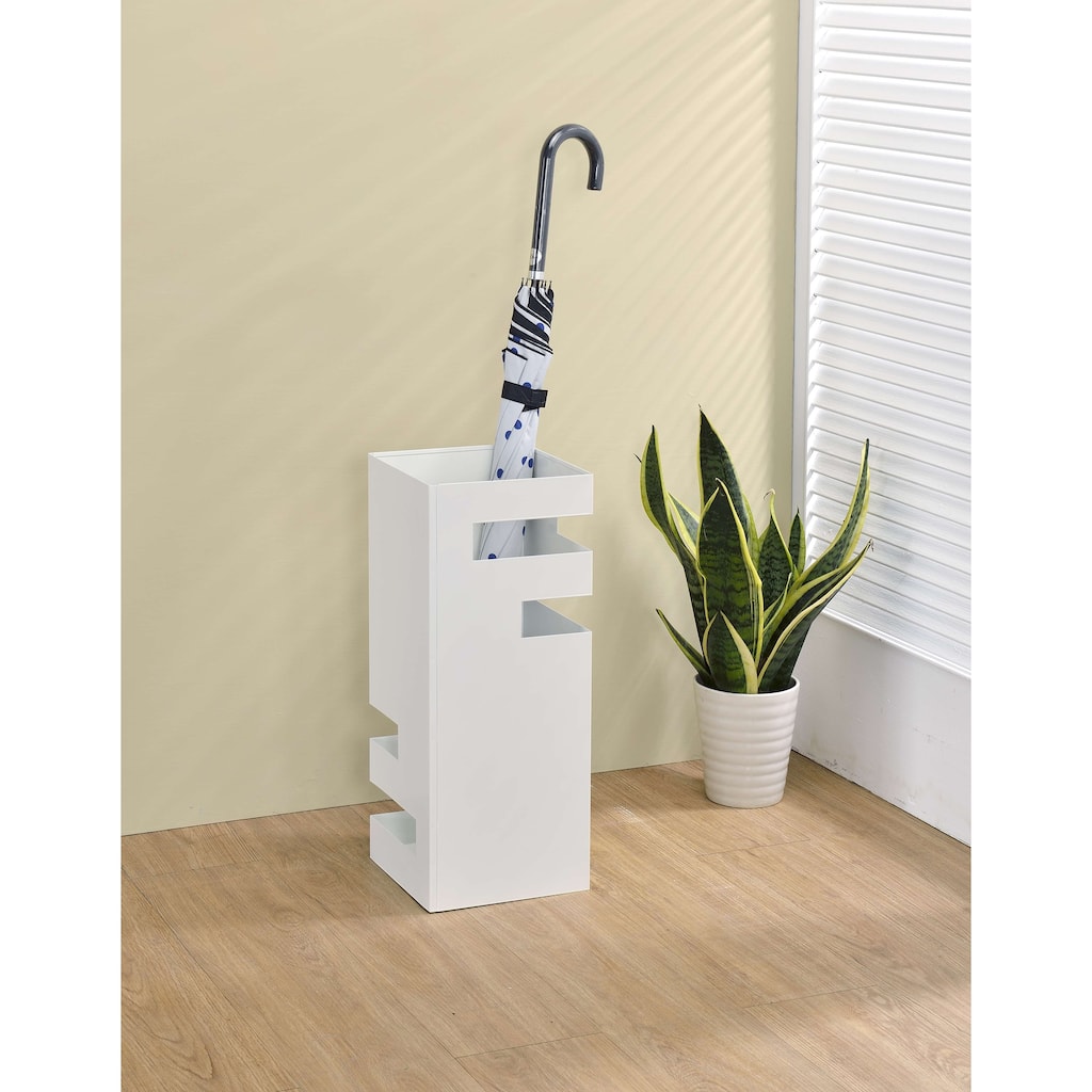 Square Umbrella Holder, Umbrella Stand, White