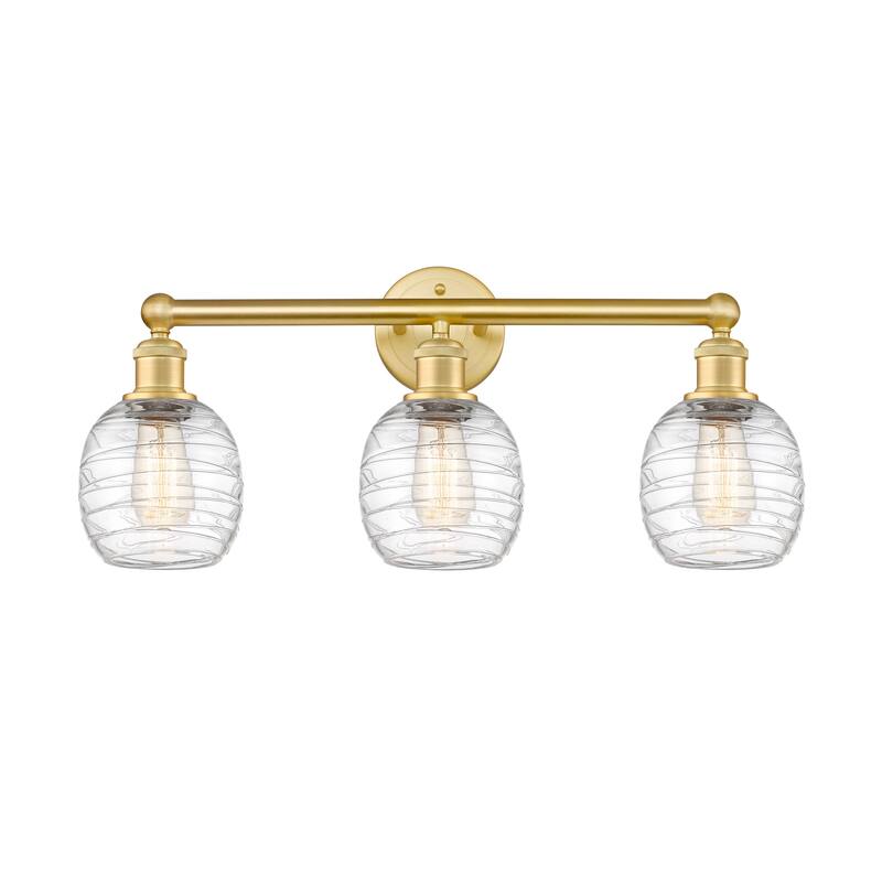 Innovations Lighting 616-3W-12-24 Belfast Vanity Belfast 3 Light 24" - Satin Gold / Deco Swirl