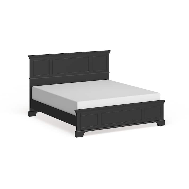 Homestyles Bedford King-size Traditional Ebony Wood Panel Bed