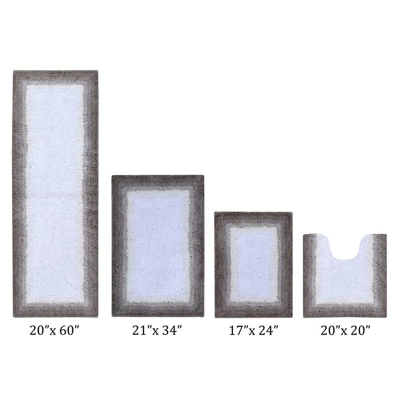 Better Trends 100% Cotton Super Soft & Highly Water Absorbent Bathroom Rugs-Torrent Collection Tufted Machine Washable Bath Mats - 4 Piece Set 17"x24" | 20"x20" | 21"x34" | 20"x60" - Beige