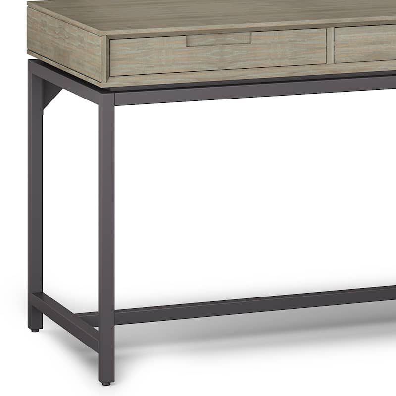 WYNDENHALL Devlin SOLID WOOD Industrial 72 inch Wide Wide Desk