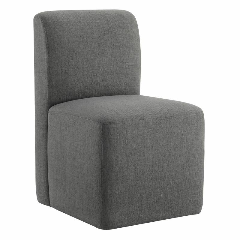 Spruce & Spring Charlotte Upholstered Dining Chairs with Casters Set of 2