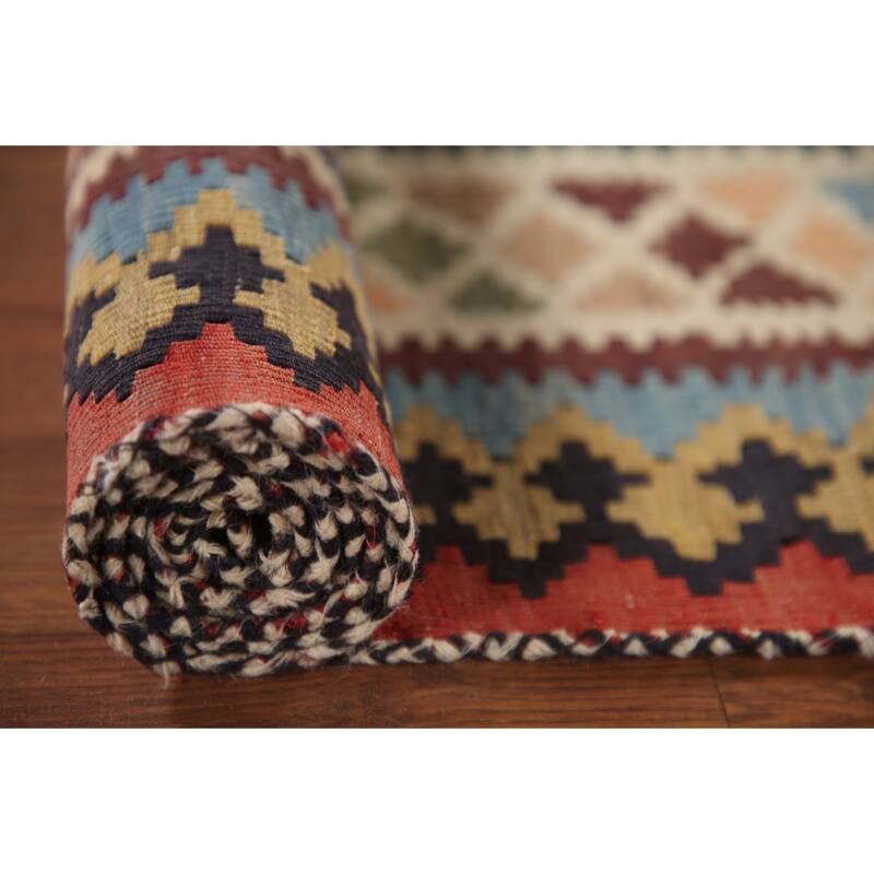 Vegetable Dye Kilim Qashqai Persian Antique Area Rug - 4'8"x 9'3"
