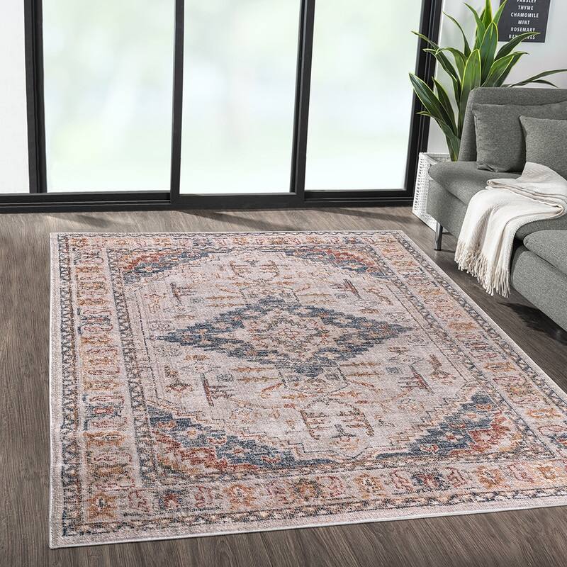 Vintage Medallion Woven Area Rug - 8'x10'