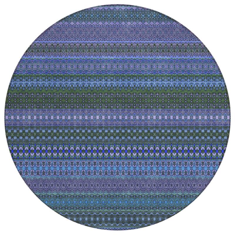 Taro Stripe Weather Resistant Timeless Fusion Runner Outdoor Rug
