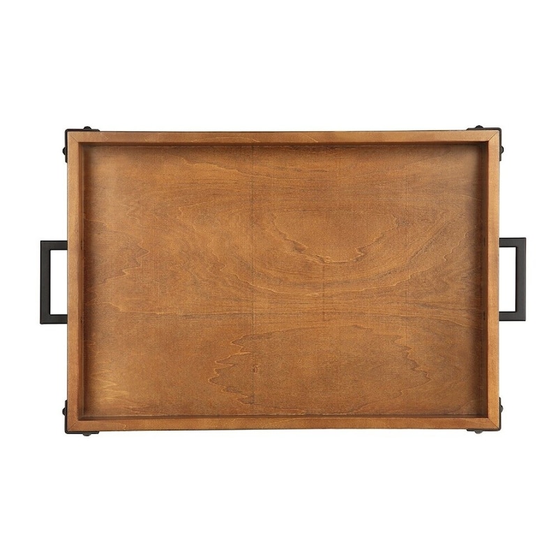 Myra Rustic Serving Cart with Wine Inserts and Removable Tray Top by iNSPIRE Q Classic