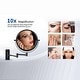 preview thumbnail 9 of 8, 8" Bathroom Mirror Wall Mounted Magnifying Reversible Double Sided 1X/10X Makeup Mirror
