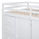 preview thumbnail 14 of 26, Full Wood Loft Bed With Built-in Wardrobes, Cabinets & Drawers