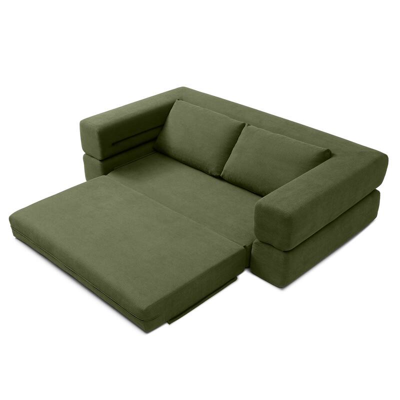 Multi-Functional Folding Sofa Bed Convertible Floor Sofa Couch Lounge Sofa Sleeper Sofa Couch with Pillows