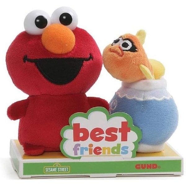 Sesame Street Elmo and Dorothy 4 Inch BFF Plush Set - Red