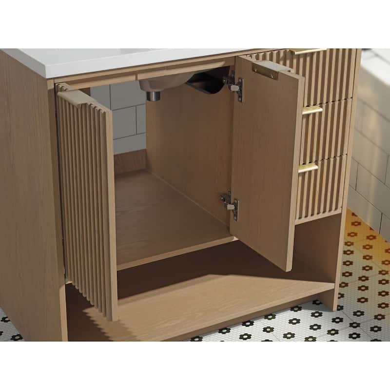 Ari Bath San Diego 36" Freestanding Bathroom Vanity Oak