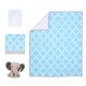 preview thumbnail 2 of 0, Lambs & Ivy Ryan Blue/Gray Modern 4-Piece Baby Crib Bedding Set