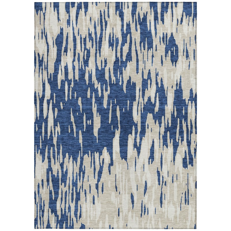 HomeRoots Abstract Transitional Rectangle Outdoor Rug