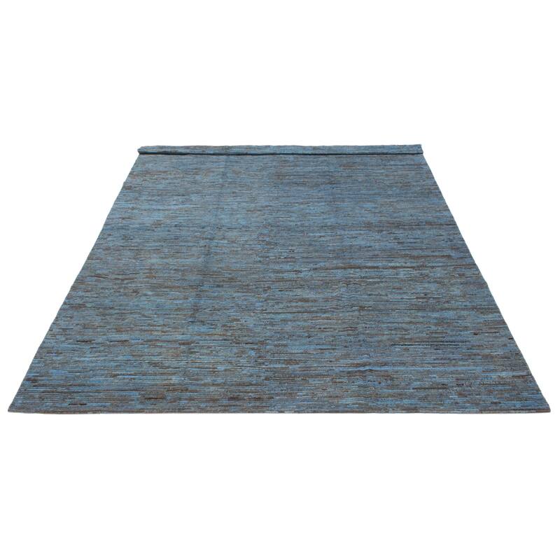 ECARPETGALLERY Hand-knotted Finest Peshawar Ziegler Blue Wool Rug - 9'4 x 12'10