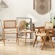 preview thumbnail 2 of 7, Set of 2 Rattan Accent Chairs with Natural Bamboo Frame-Natural - 20" x 20.5" x 32" (L x W x H)