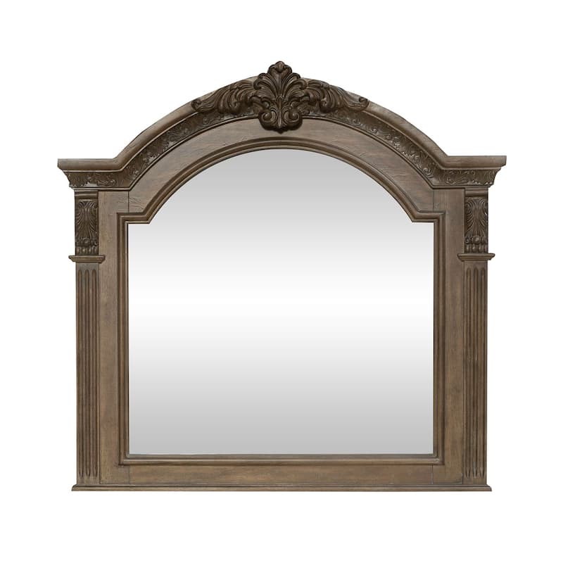 Carlisle Court Chestnut Finish Arched Mirror