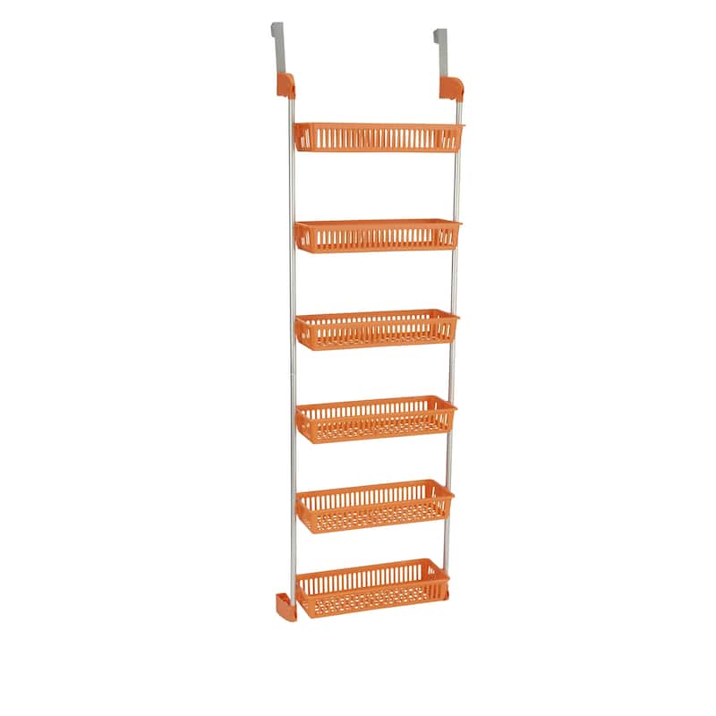 Household Essentials 6-basket Over-the-Door Organizer - Orange
