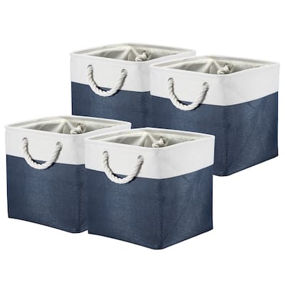 Storage Baskets Fabric Collapsible Cube Baskets, 4 Pack