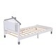 preview thumbnail 36 of 43, House-shaped Wood Platform Bed with Motion Activated Night Lights