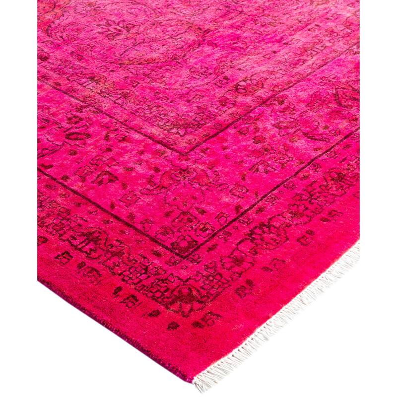 Overdyed One-of-a-Kind Hand-Knotted Area Rug - Pink - 8' 2" x 10' 4"