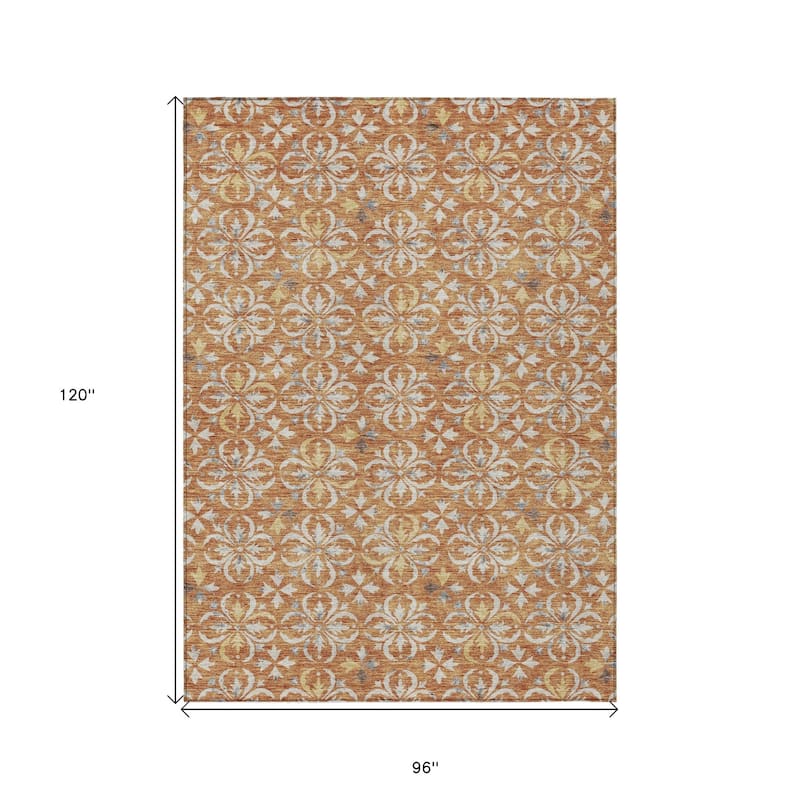 HomeRoots Floral Transitional Rectangle Outdoor Rug