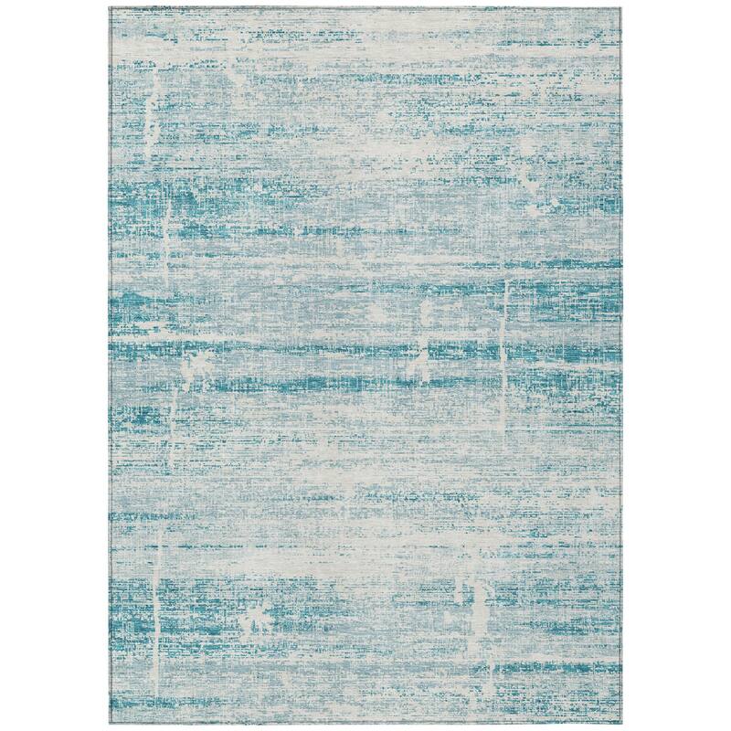 HomeRoots Abstract Transitional Rectangle Outdoor Rug