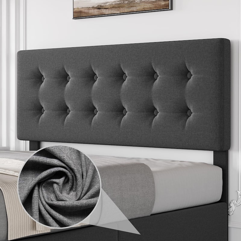 Bed Frame with 4 Storage Drawers and Headboard