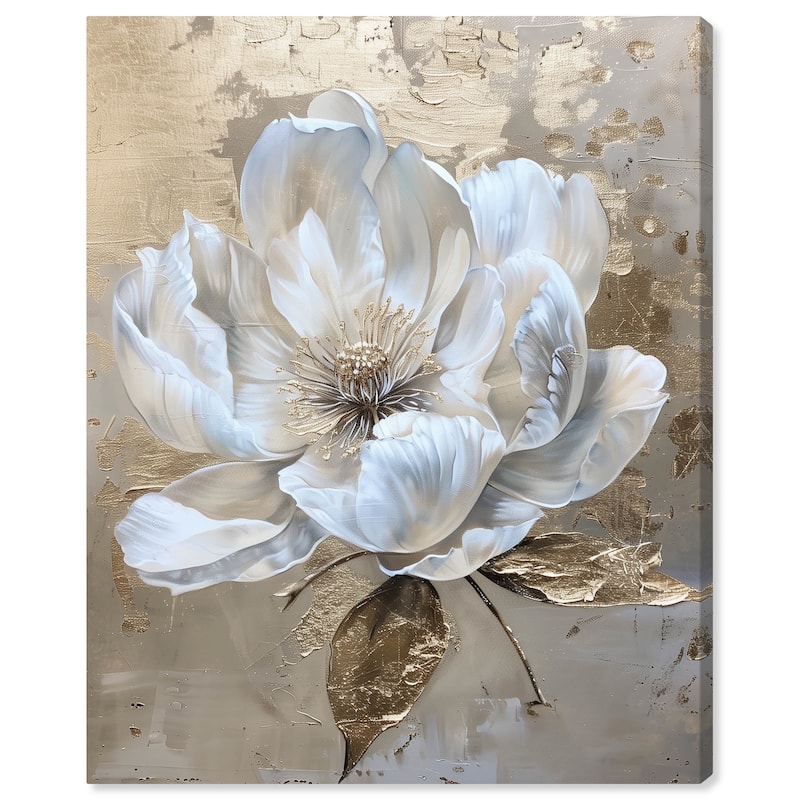 Art Remedy Athenas Flower Gallery Wrapped Floral Fine 1 Piece Canvas Wall Art - 24 x 30