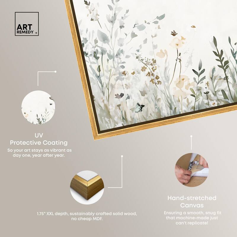Butterfly Field Canvas by Art Remedy