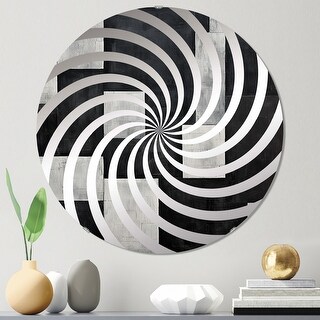 Designart "Black And White Cuboids Dream" Abstract Shapes Black Wall ...
