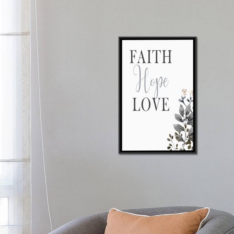 iCanvas "Faith Hope Love" by Kimberly Allen Framed