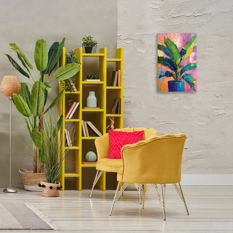 Stupell Modern Bright House Plant Canvas Wall Art Design By LSR Design Studio
