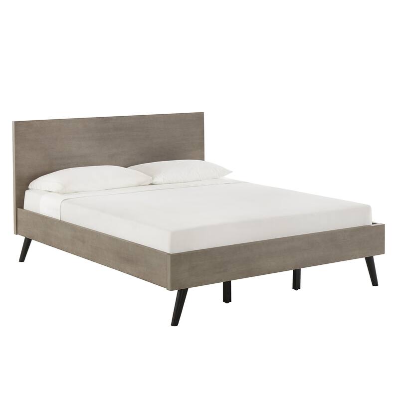 Noe Mid-Century Black Legs Platform Bed by iNSPIRE Q Modern - Queen